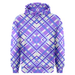 Geometric Plaid Purple Blue Men s Overhead Hoodie by Mariart