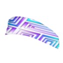 Geometric Metallic Aqua Purple Stretchable Headband View1