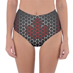 Canada Flag Hexagon Reversible High-waist Bikini Bottoms