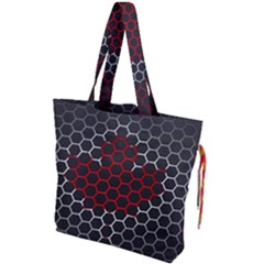 Canada Flag Hexagon Drawstring Tote Bag by HermanTelo