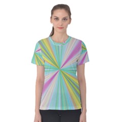 Background Burst Abstract Color Women s Cotton Tee