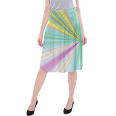 Background Burst Abstract Color Midi Beach Skirt