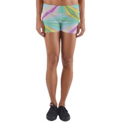 Background Burst Abstract Color Yoga Shorts