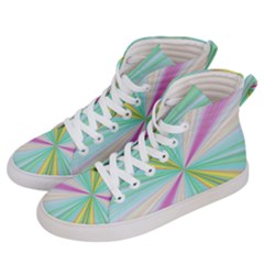 Background Burst Abstract Color Men s Hi-top Skate Sneakers