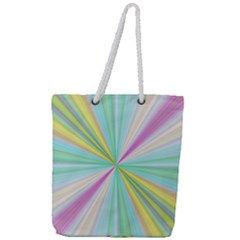 Background Burst Abstract Color Full Print Rope Handle Tote (large) by HermanTelo