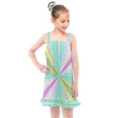 Background Burst Abstract Color Kids  Overall Dress