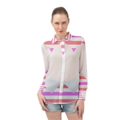 Love Heart Valentine S Day Long Sleeve Chiffon Shirt