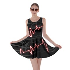 Music Wallpaper Heartbeat Melody Skater Dress by HermanTelo