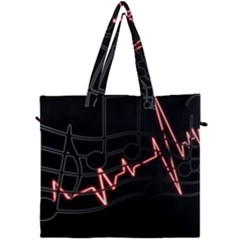 Music Wallpaper Heartbeat Melody Canvas Travel Bag