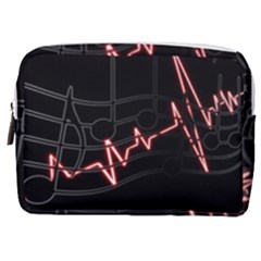 Music Wallpaper Heartbeat Melody Make Up Pouch (medium) by HermanTelo