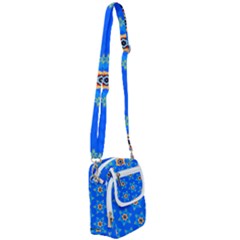 Pattern Backgrounds Blue Star Shoulder Strap Belt Bag by HermanTelo