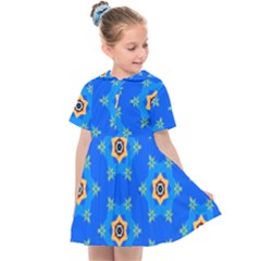 Pattern Backgrounds Blue Star Kids  Sailor Dress