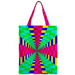 Maze Rainbow Vortex Zipper Classic Tote Bag by HermanTelo