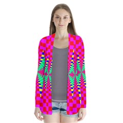 Maze Rainbow Vortex Drape Collar Cardigan