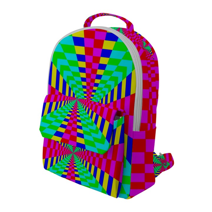 Maze Rainbow Vortex Flap Pocket Backpack (Large)