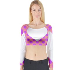 Love Heart Valentine Long Sleeve Crop Top