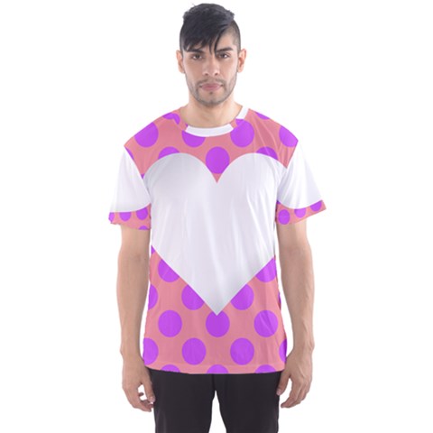 Love Heart Valentine Men s Sports Mesh Tee by HermanTelo