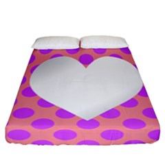 Love Heart Valentine Fitted Sheet (california King Size)