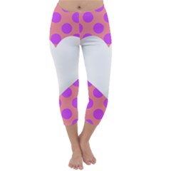 Love Heart Valentine Capri Winter Leggings  by HermanTelo