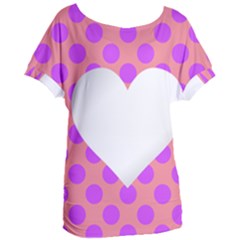 Love Heart Valentine Women s Oversized Tee