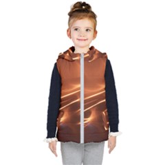 Light Rays Aurora Kids  Hooded Puffer Vest