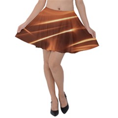 Light Rays Aurora Velvet Skater Skirt by HermanTelo