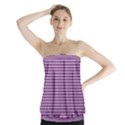 Gingham Plaid Fabric Pattern Purple Strapless Top View1