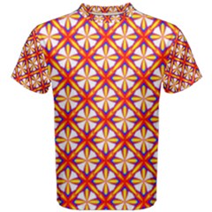 Hexagon Polygon Colorful Prismatic Men s Cotton Tee