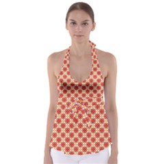 Hexagon Polygon Colorful Prismatic Babydoll Tankini Top by HermanTelo