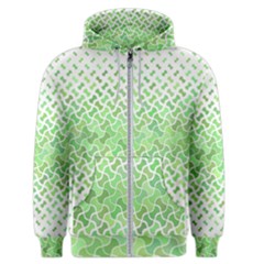 Green Pattern Curved Puzzle Men s Zipper Hoodie by HermanTelo