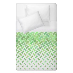 Green Pattern Curved Puzzle Duvet Cover (single Size)