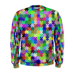 Jigsaw Puzzle Background Chromatic Men s Sweatshirt