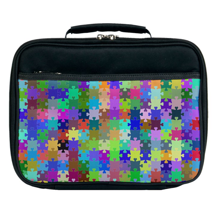 Jigsaw Puzzle Background Chromatic Lunch Bag