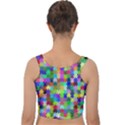 Jigsaw Puzzle Background Chromatic Velvet Crop Top View2