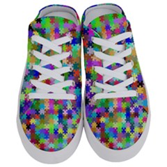 Jigsaw Puzzle Background Chromatic Half Slippers by HermanTelo