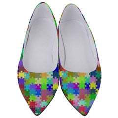 Jigsaw Puzzle Background Chromatic Women s Low Heels by HermanTelo