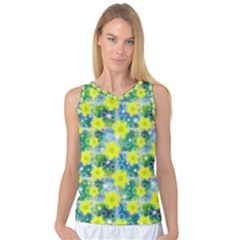 Narcissus Yellow Flowers Winter Women s Basketball Tank Top