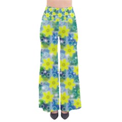 Narcissus Yellow Flowers Winter So Vintage Palazzo Pants