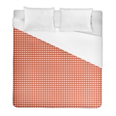 Gingham Plaid Fabric Pattern Red Duvet Cover (full/ Double Size)
