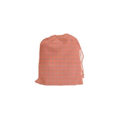 Gingham Plaid Fabric Pattern Red Drawstring Pouch (xs)