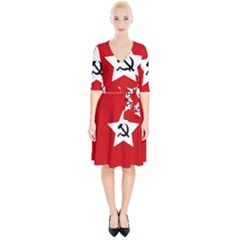 Flag Of Chinese Workers  And Peasants  Red Army, 1928-1937 Wrap Up Cocktail Dress by abbeyz71
