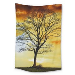 Branches Dawn Dusk Fall Large Tapestry