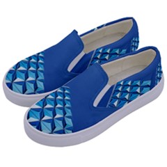 Art Building Pattern Abstract Kids  Canvas Slip Ons by Pakrebo