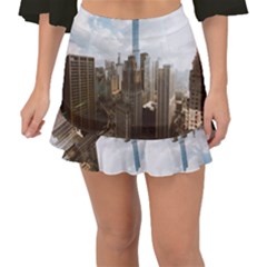 Architectural Design Architecture Buildings City Fishtail Mini Chiffon Skirt by Pakrebo