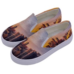 View Of High Rise Buildings During Day Time Kids  Canvas Slip Ons by Pakrebo