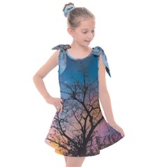 Low Angle Photography Of Bare Tree Kids  Tie Up Tunic Dress by Pakrebo