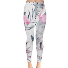 Tropical Flamingos Leggings  by Sobalvarro