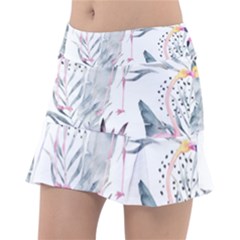 Tropical Flamingos Tennis Skirt by Sobalvarro