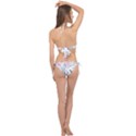 Tropical flamingos Cross Front Halter Bikini Set View2