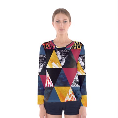 Triangles Women s Long Sleeve Tee by Sobalvarro